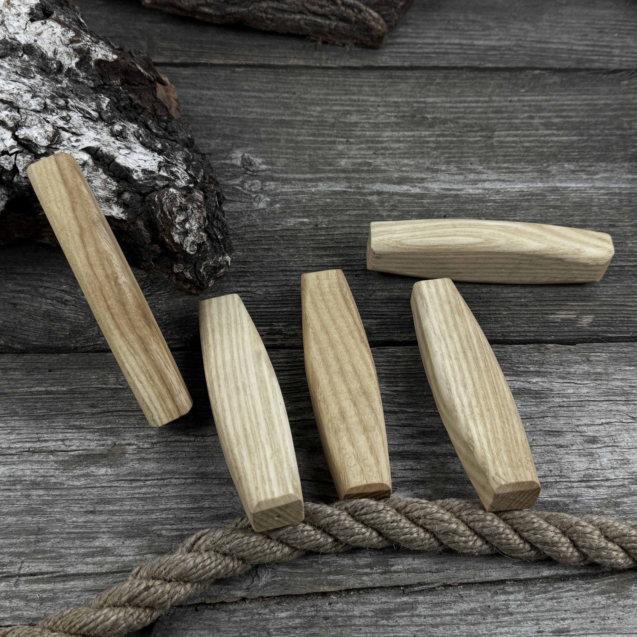 Set of 5 Replacement Wooden Handles for Knives and Drawknives - Randy's LLC