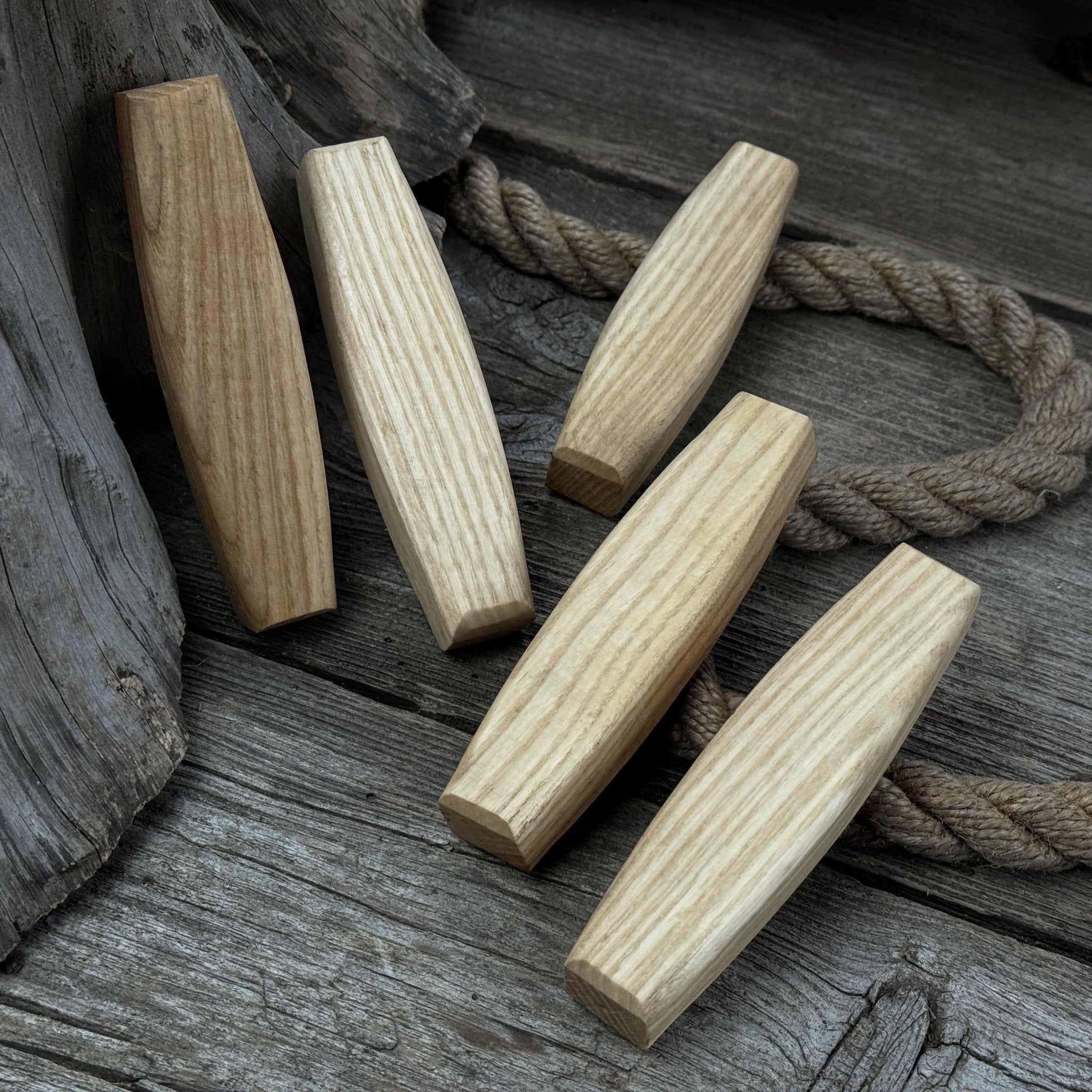 Set of 5 Replacement Wooden Handles for Knives and Drawknives - Randy's LLC