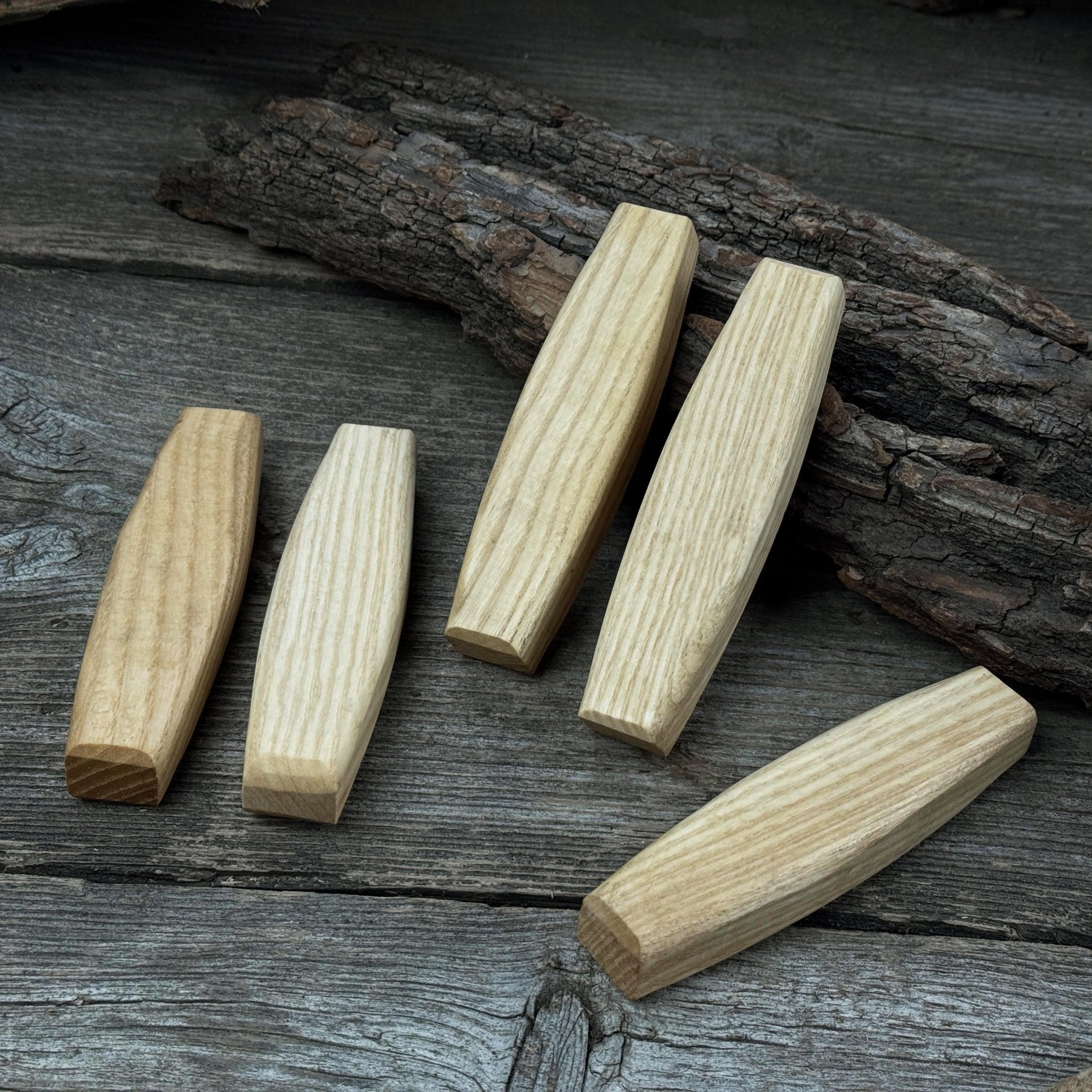 Set of 5 Replacement Wooden Handles for Knives and Drawknives - Randy's LLC