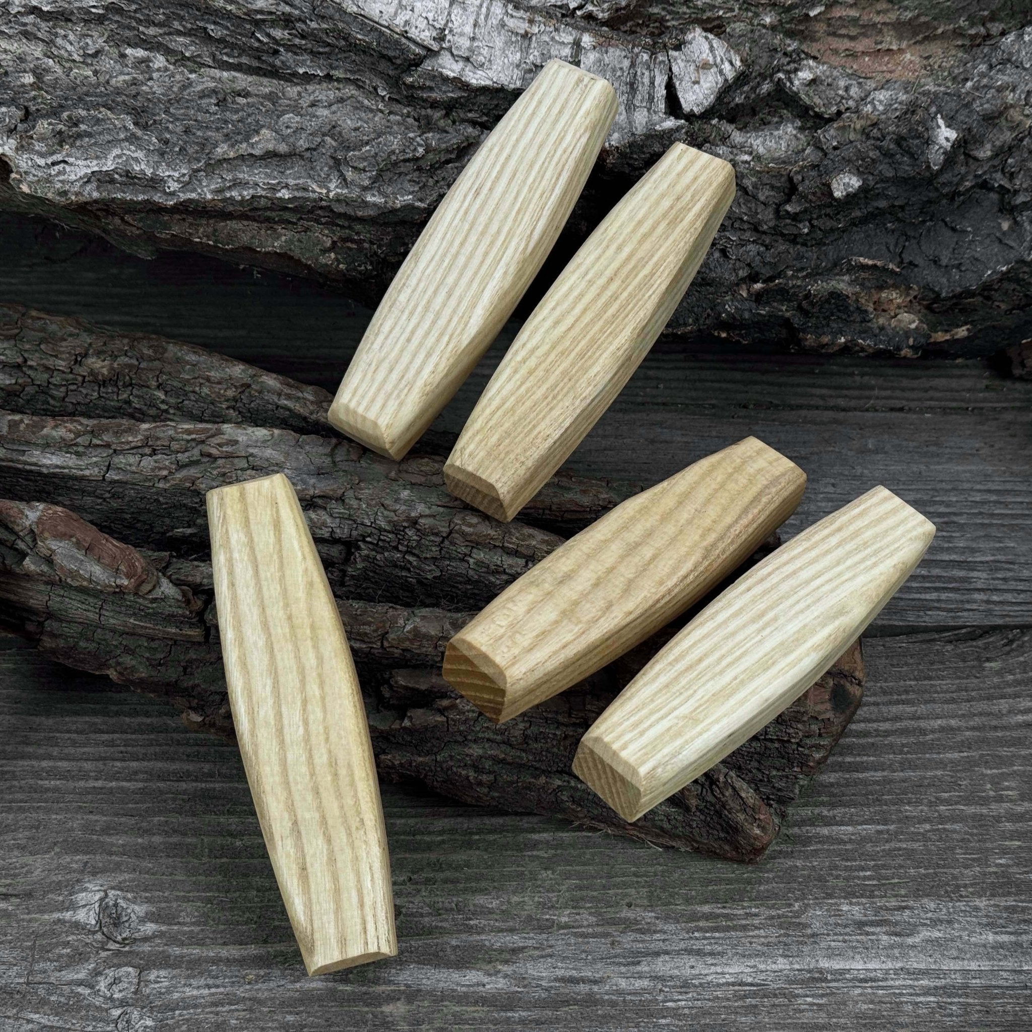 Set of 5 Replacement Wooden Handles for Knives and Drawknives - Randy's LLC