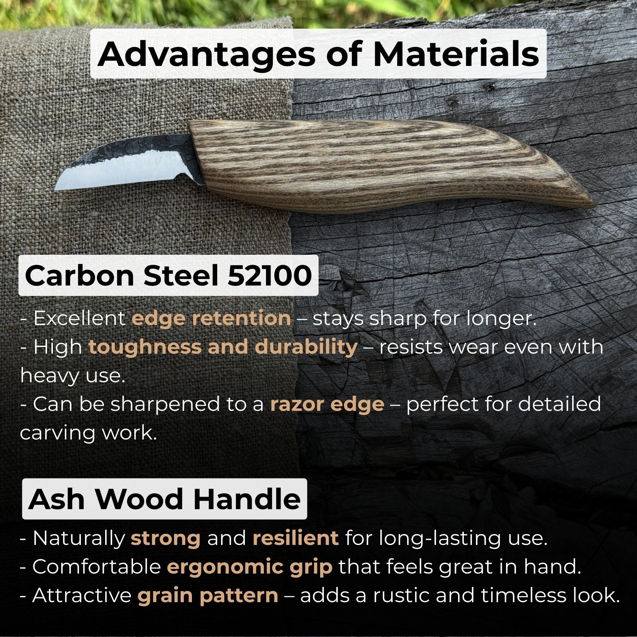 Small Chip Carving Knife, 3 cm (1.2 inches) - Randy's LLC