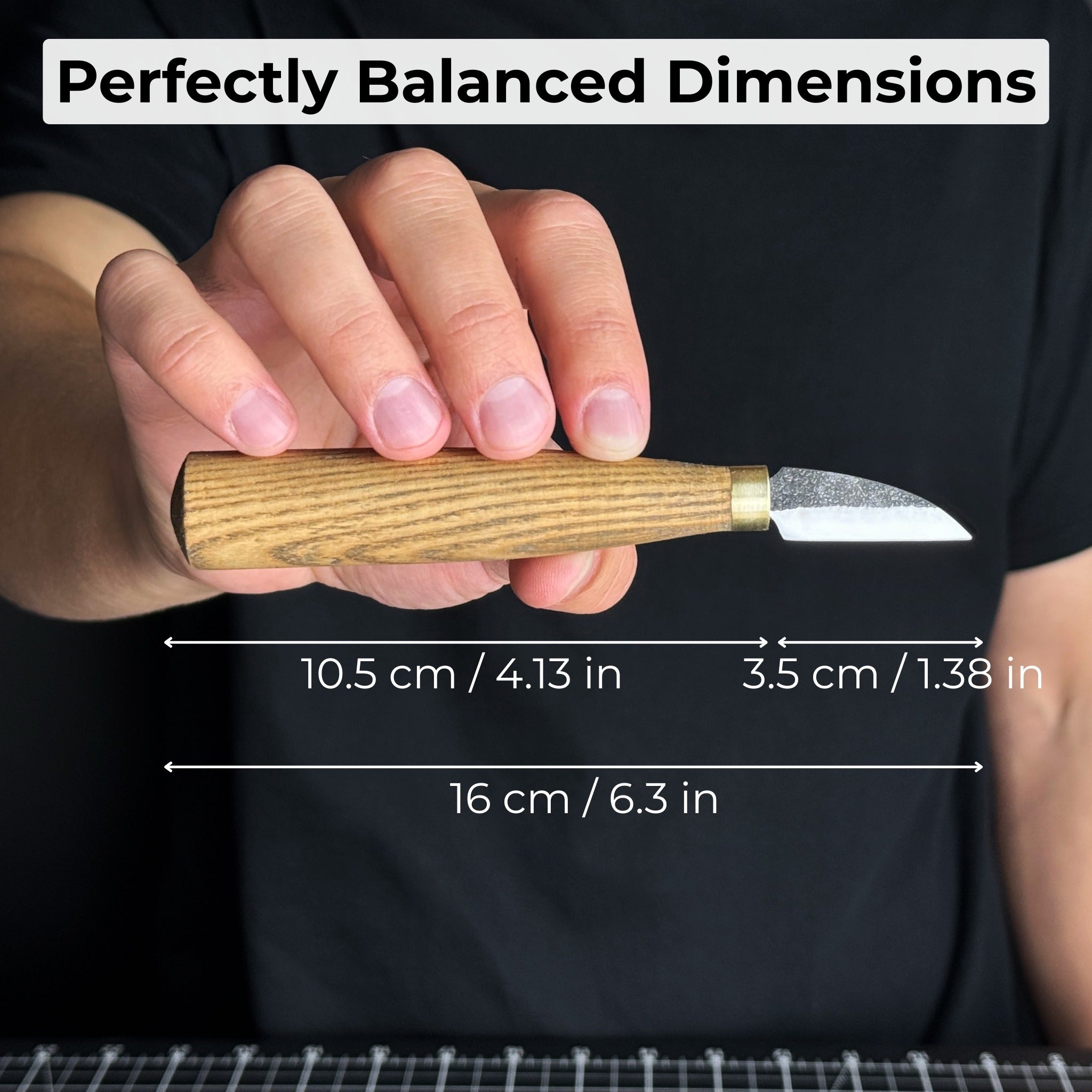 Small Chip Carving Knife, 3.5 cm (1.38 inches) - Randy's LLC