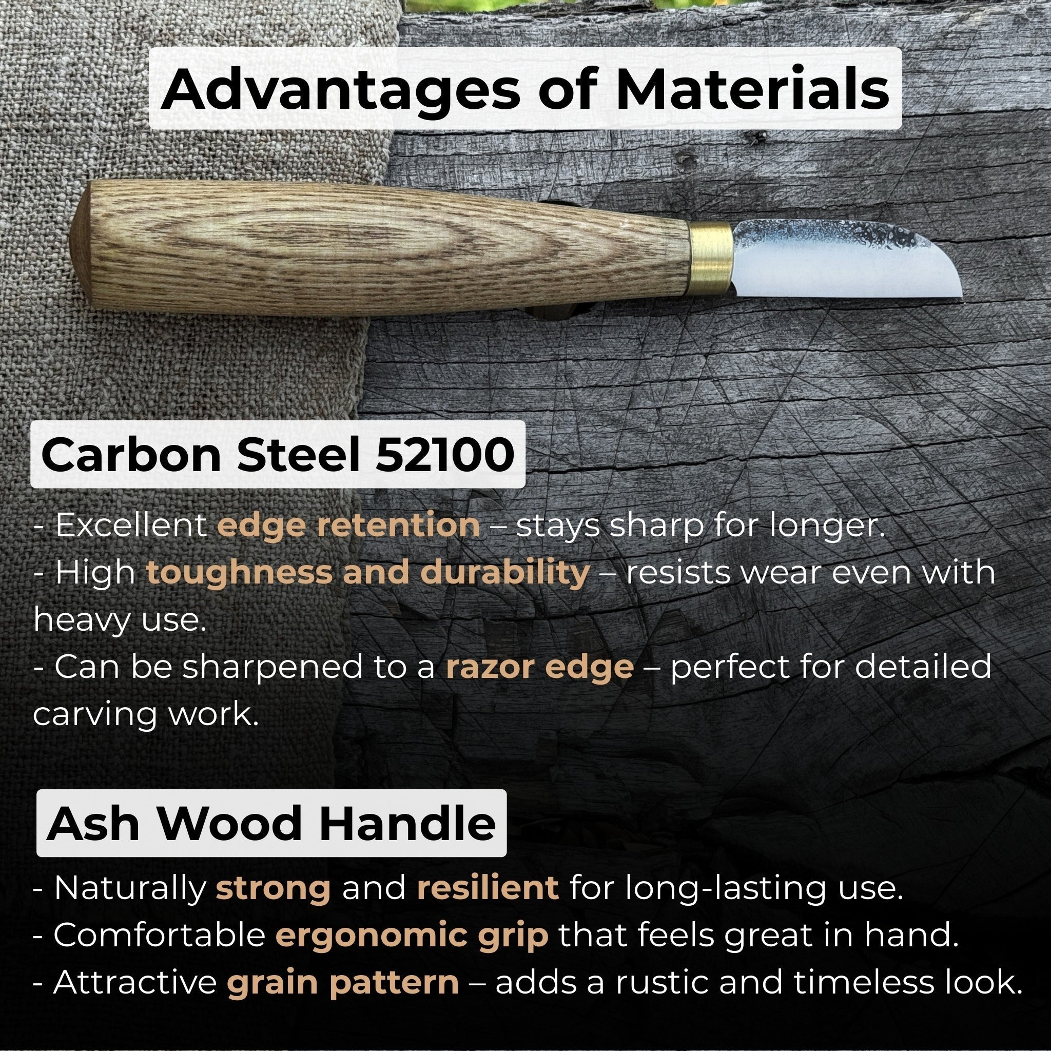 Small Chip Carving Knife, 4 cm (1.57 inches) - Randy's LLC