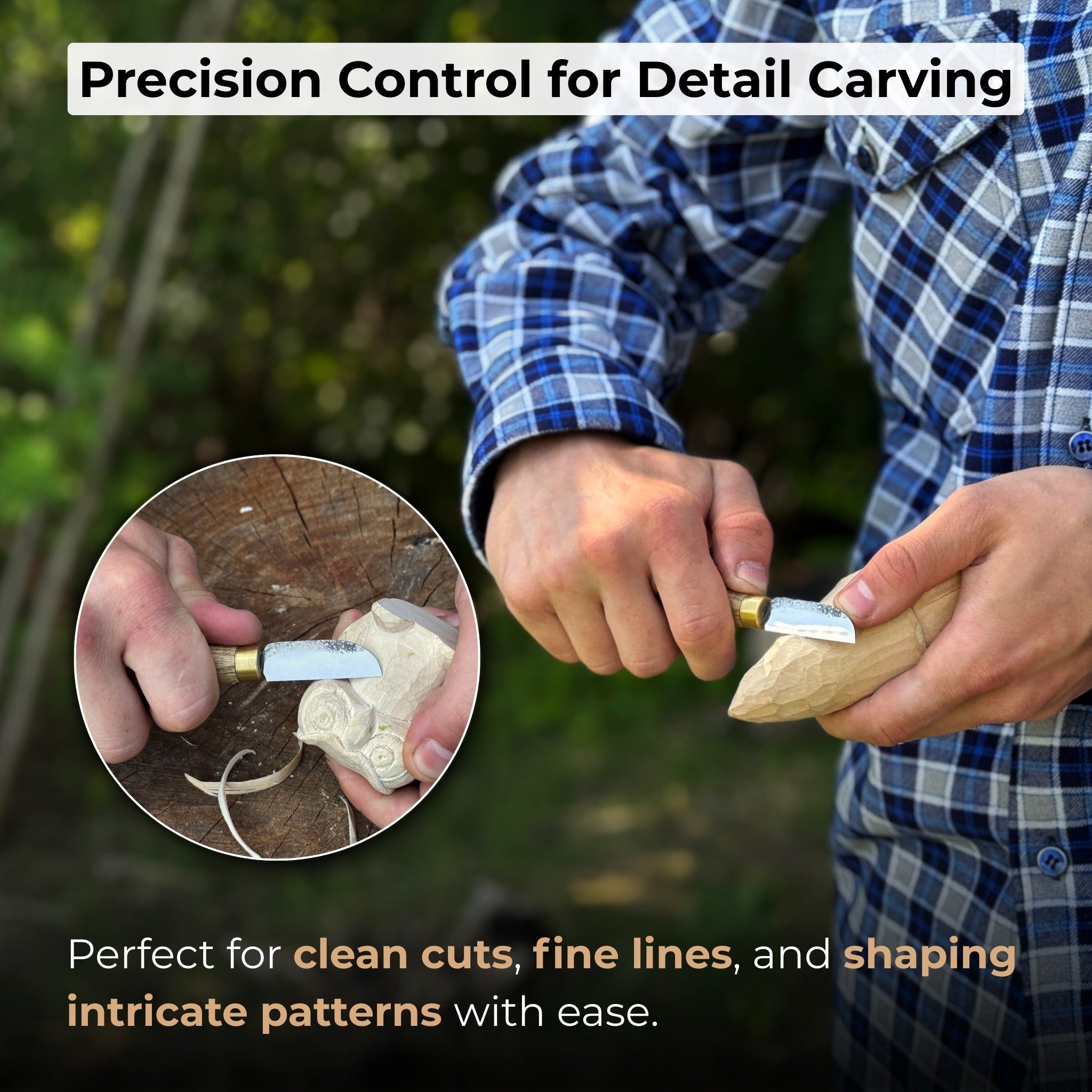 Small Chip Carving Knife, 4 cm (1.57 inches) - Randy's LLC