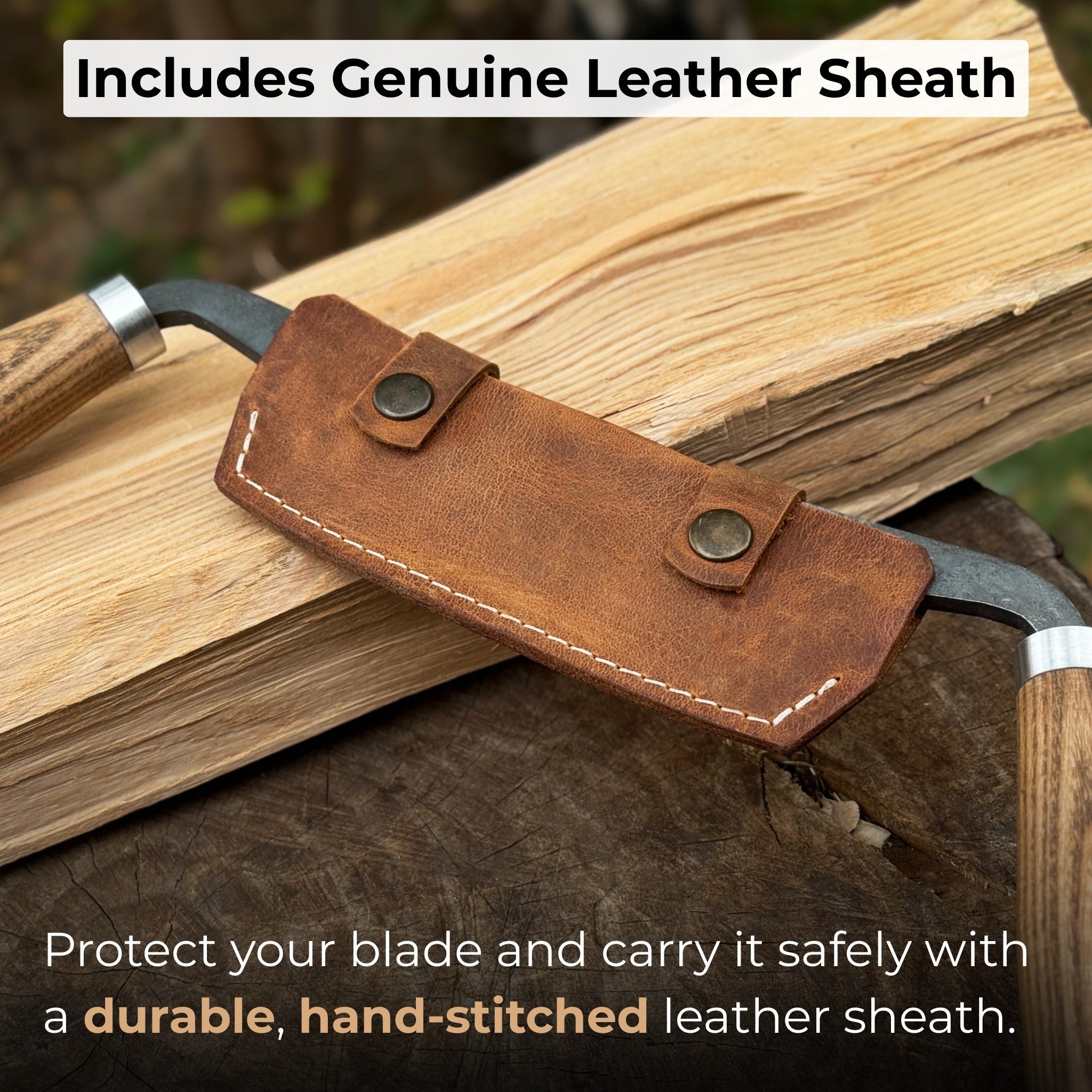 Small Curved Drawknife (Push/Pull), 10.5 cm (4.13 inches) - Randy's LLC