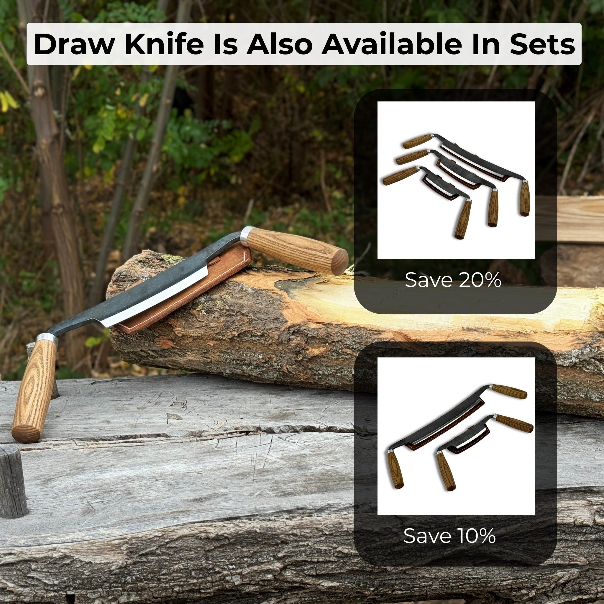 Small Curved Drawknife (Push/Pull), 10.5 cm (4.13 inches) - Randy's LLC