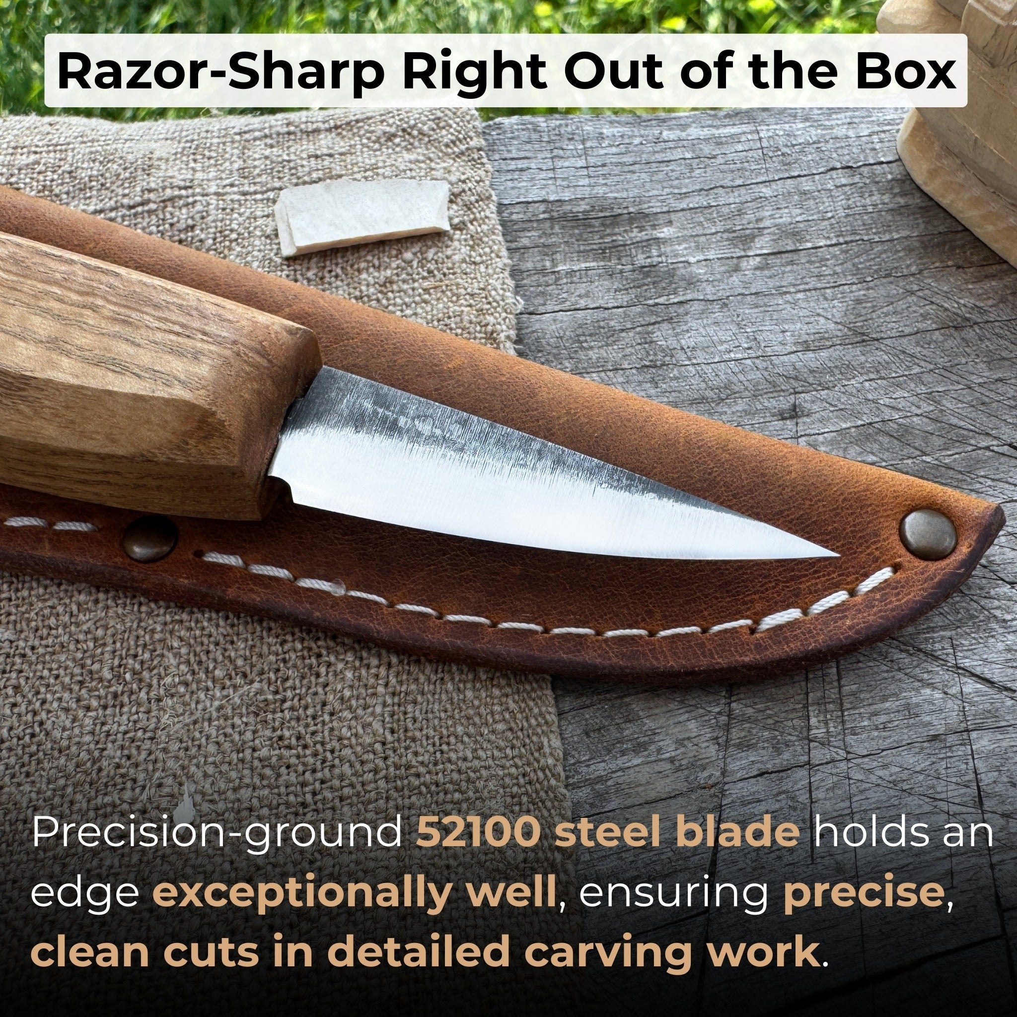 Small Sloyd Carving Knife, 5.5 cm (2.16 inches) - Randy's LLC