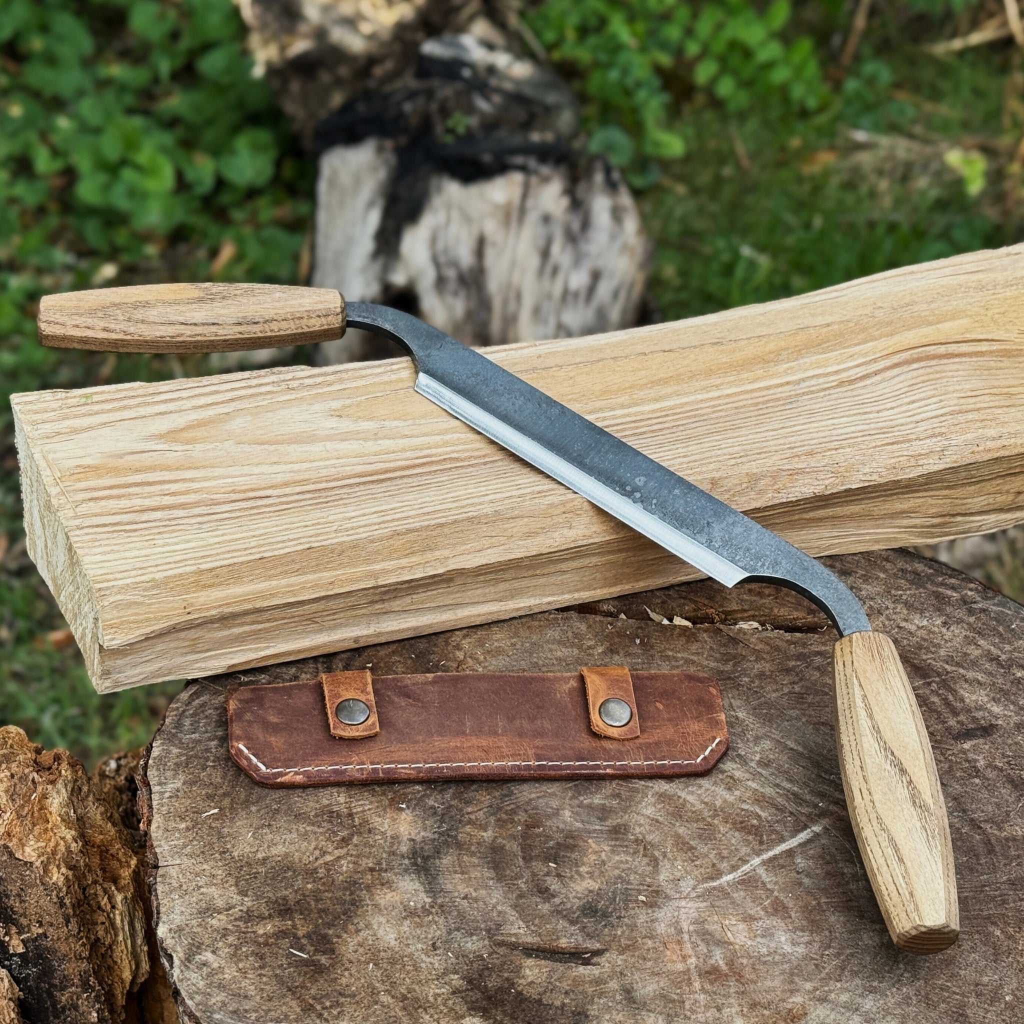 Small Straight Drawknife, 14.5 cm (5.7 inches) Cutting Edge - Randy's LLC