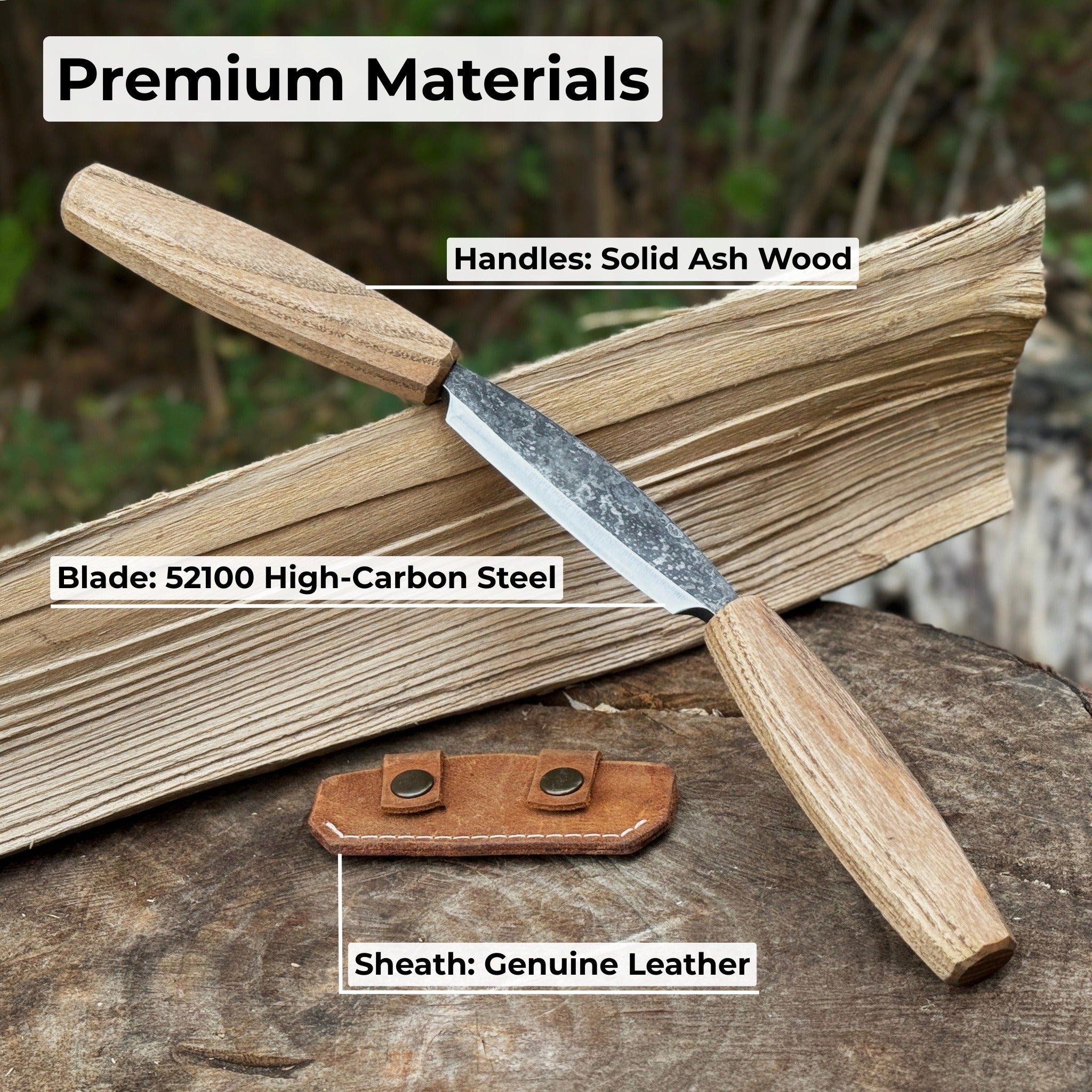 Small Straight Drawknife, 8.5 cm (3.3 inches) Cutting Edge - Randy's LLC