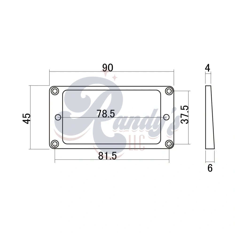 HOSCO MR-1FI Humbucker Mounting Ring MIJ (Short/Curved Back) Cream - Fits Gibson®