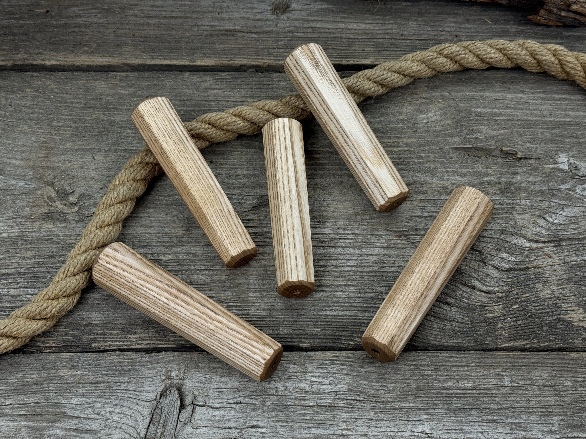 Universal Wooden Handles (Set of 5), 12.5 cm (4.92 in) - Randy's LLC