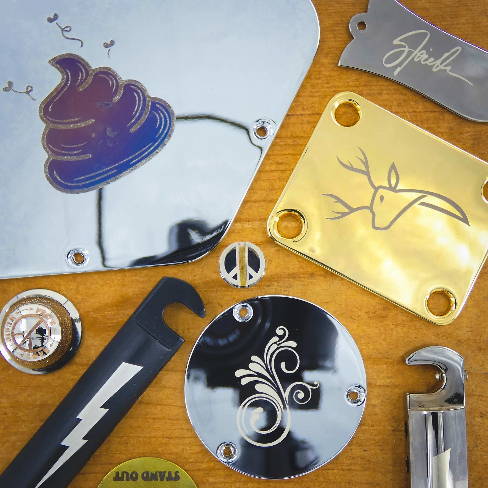 Custom Engraved Guitar Part - Stop Bar Tailpiece for Gibson® Guitars - Randy's LLC