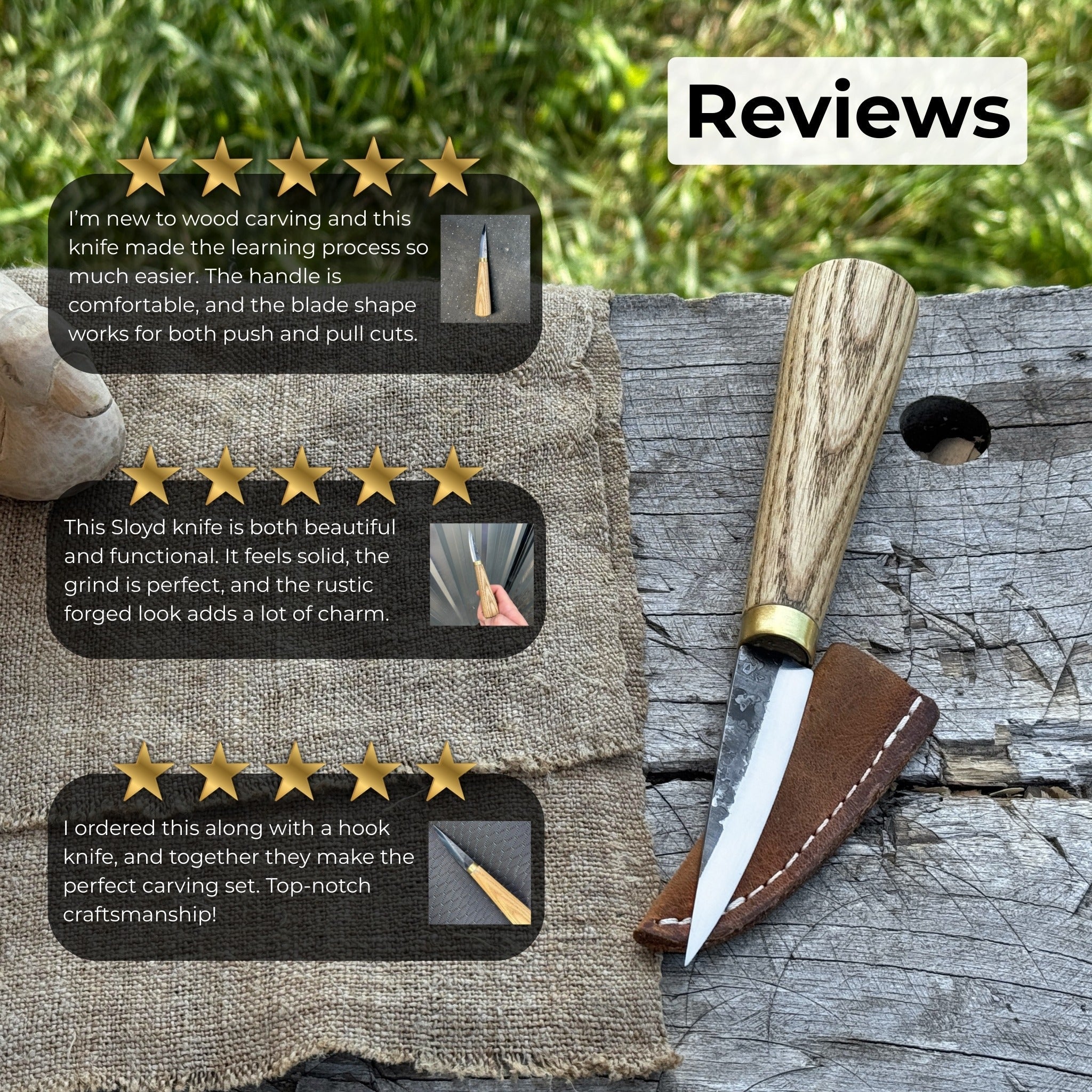 Whittling Sloyd Knife, 7.5 cm (2.95 inches) - Randy's LLC