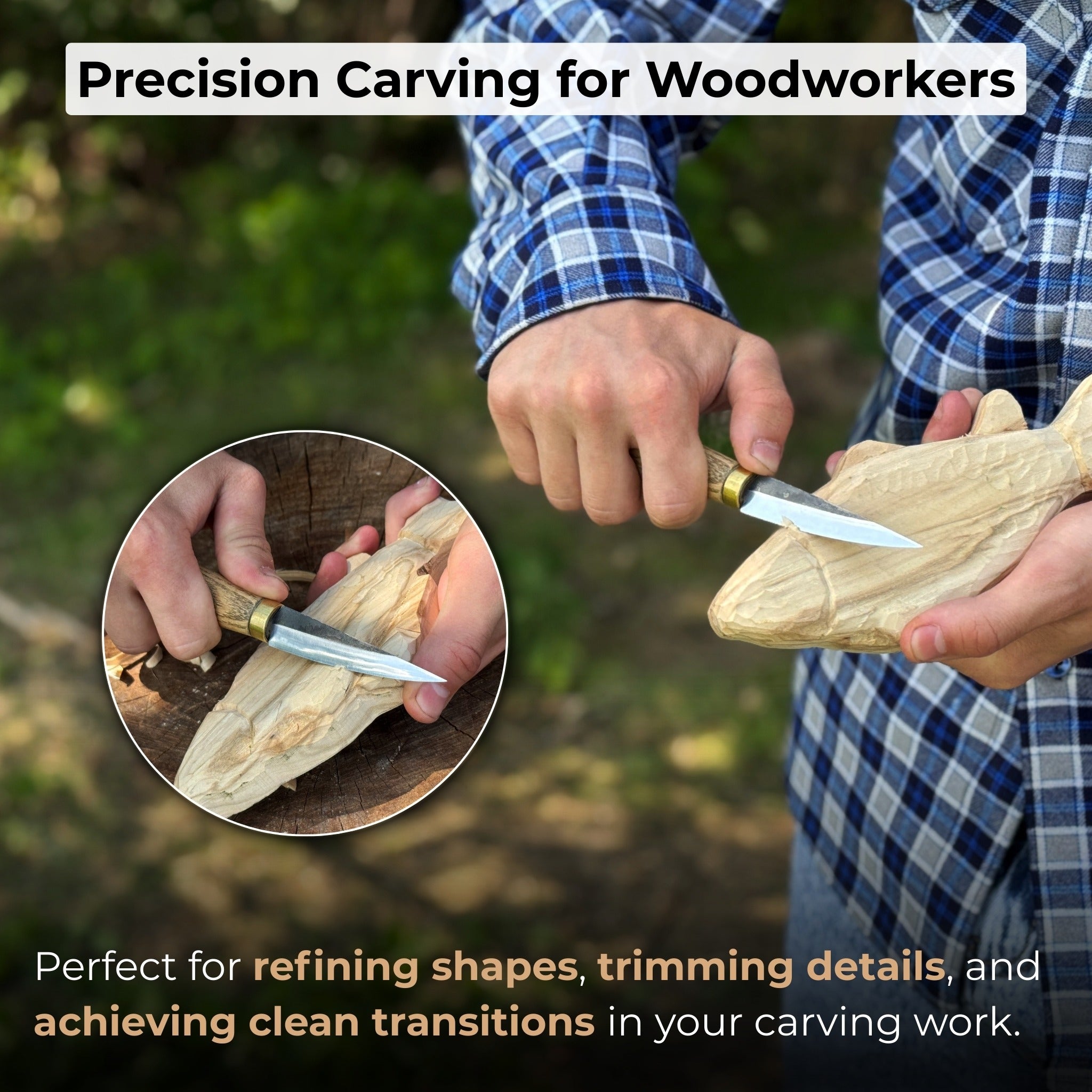 Whittling Sloyd Knife, 7.5 cm (2.95 inches) - Randy's LLC