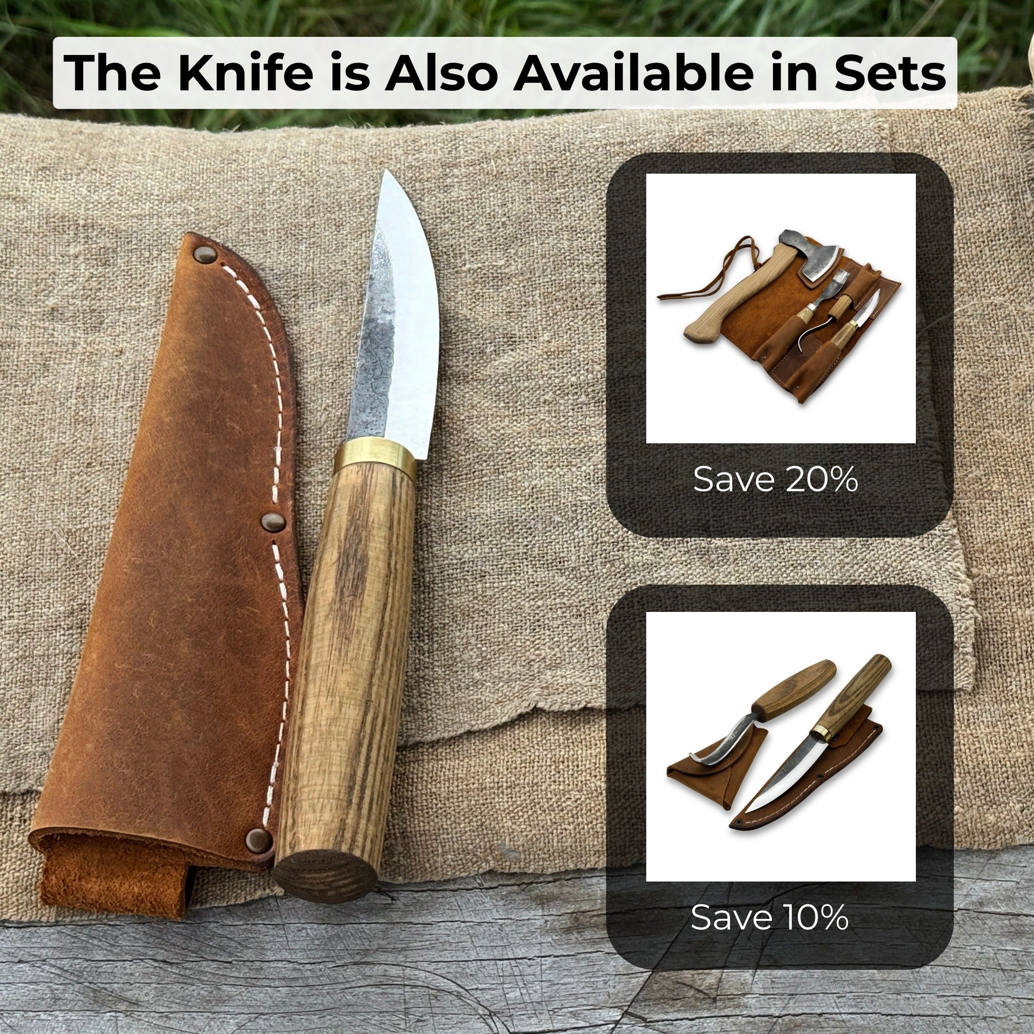 Whittling Sloyd Knife with Leather Sheath, 10 cm (3.94 inches) - Randy's LLC