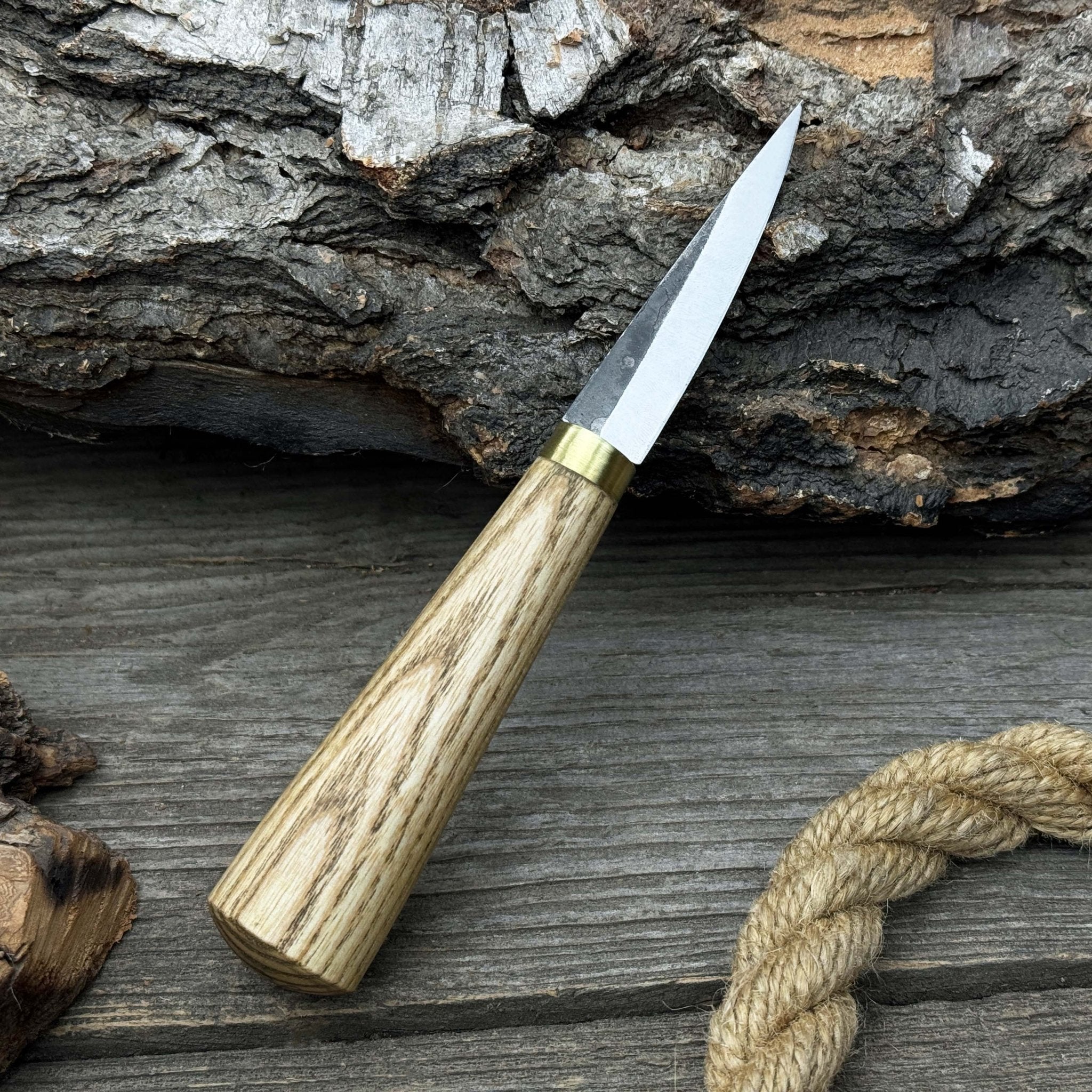 Whittling Sloyd Knife with Leather Sheath, 7.5 cm (2.95 inches) - Randy's LLC