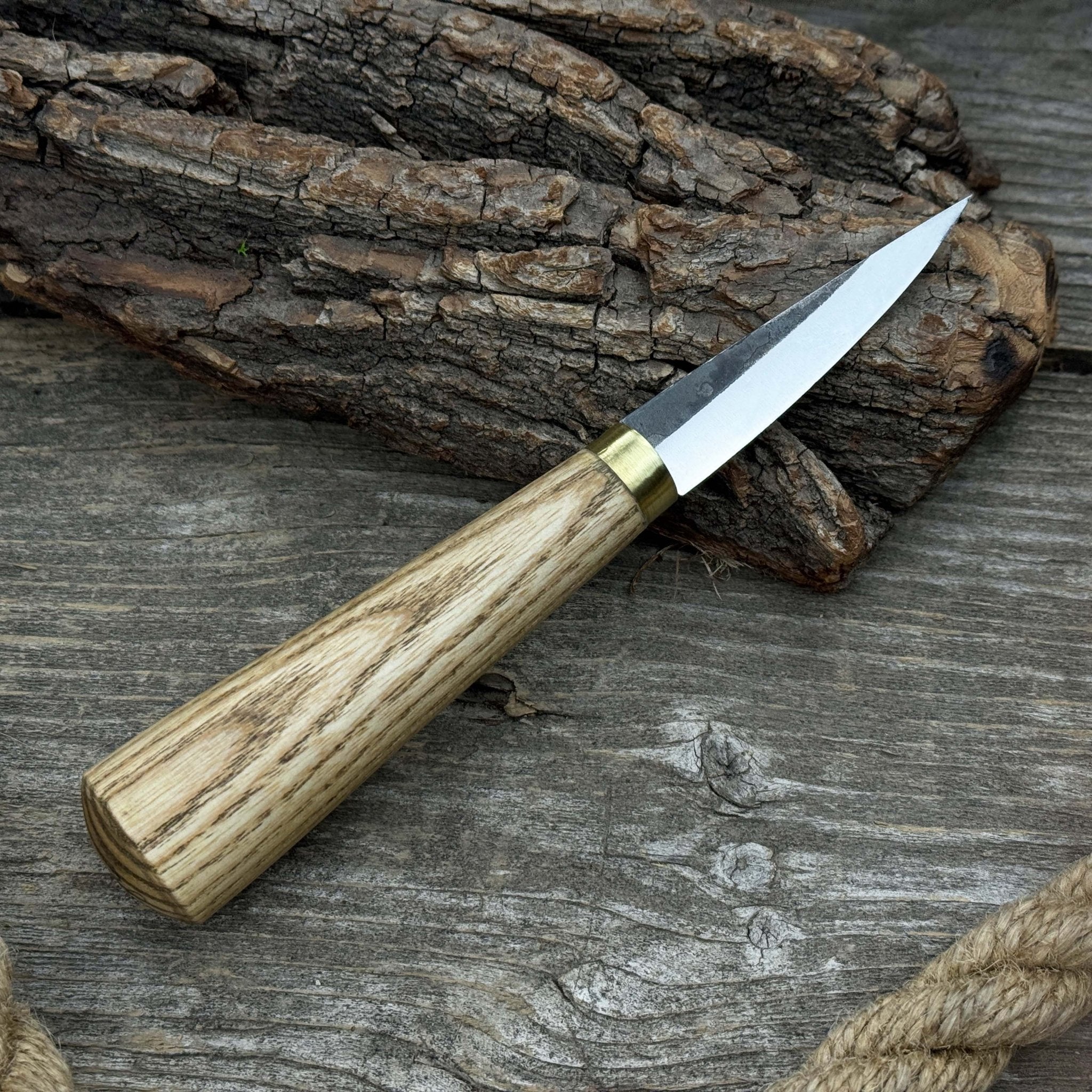 Whittling Sloyd Knife with Leather Sheath, 7.5 cm (2.95 inches) - Randy's LLC