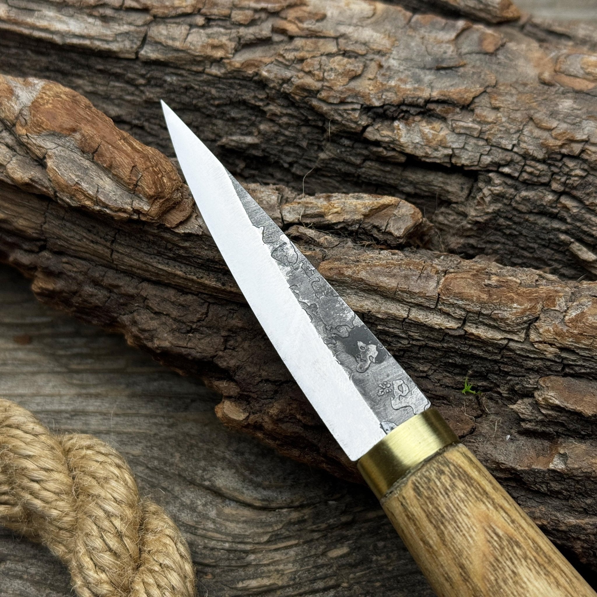 Whittling Sloyd Knife with Leather Sheath, 7.5 cm (2.95 inches) - Randy's LLC