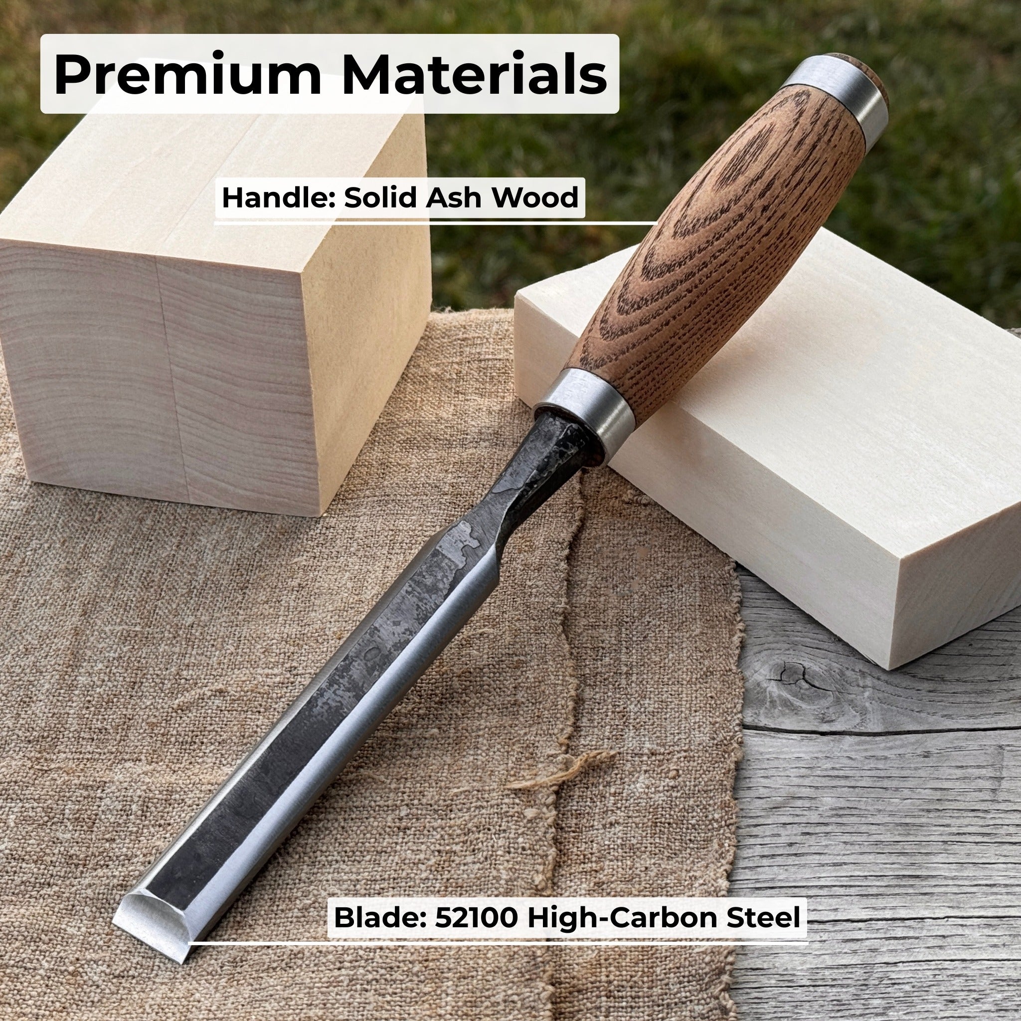 Wood Carving Chisel, 10 - 50 mm (0.39 - 1.97 inches) - Randy's LLC