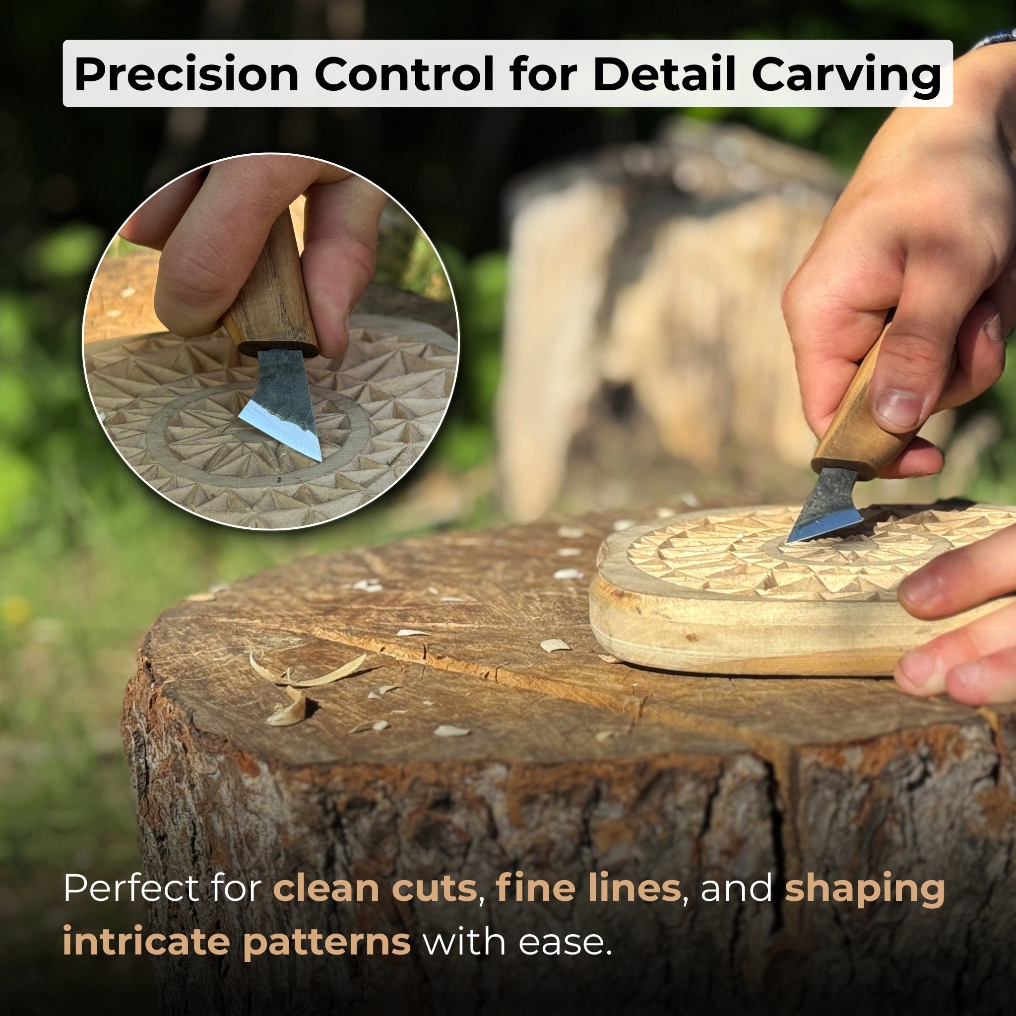 Wood Carving Knife, 2.5 cm (1 inch) - Randy's LLC