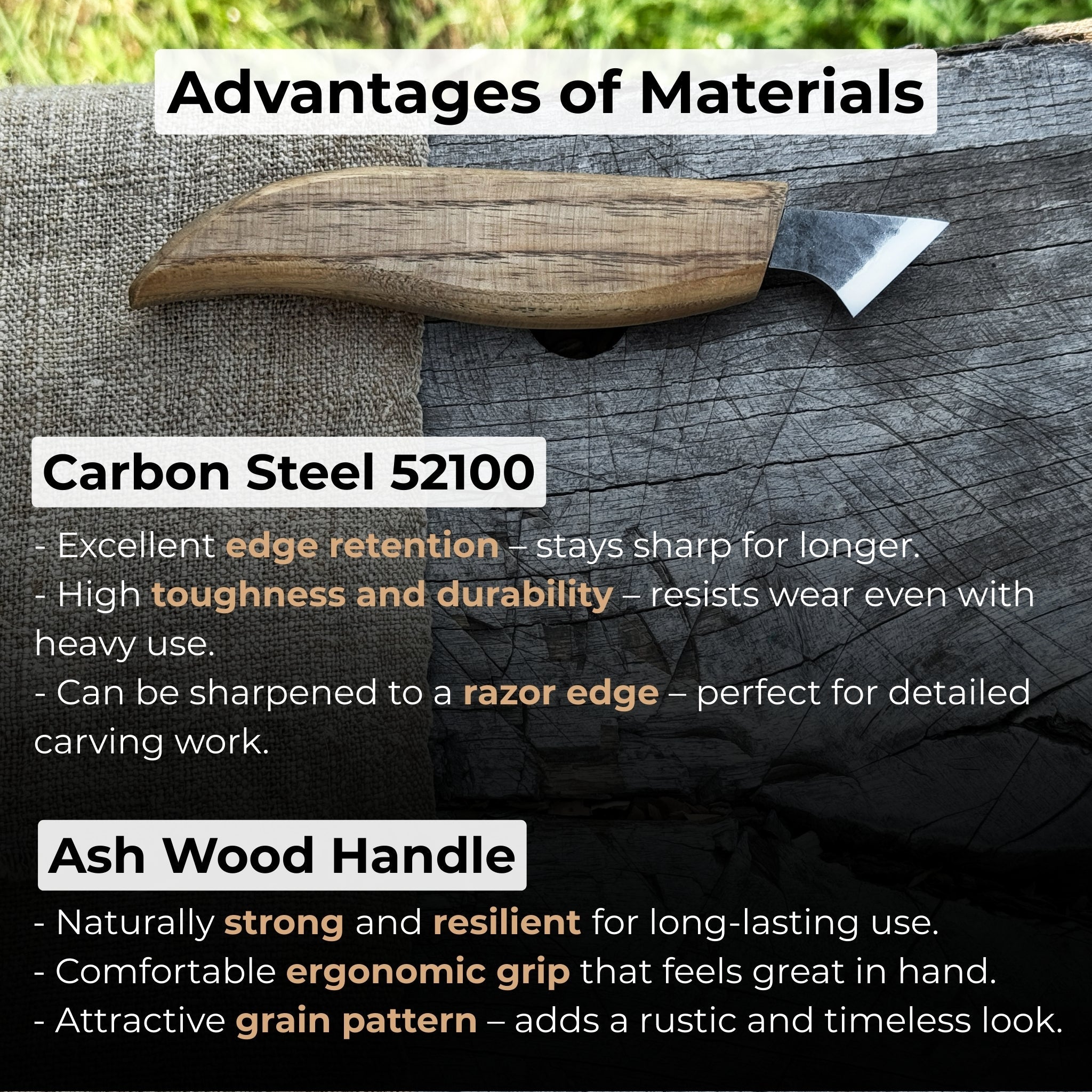 Wood Carving Knife, 2.5 cm (1 inch) - Randy's LLC